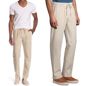Onia Carter Linen Stretch Drawstring Pants Khaki Size M